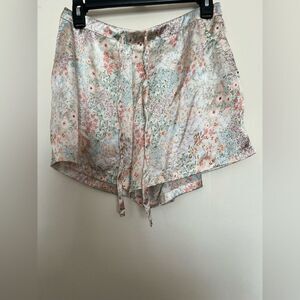 Cynthia Rowley High Waist Floral Lounge Shorts in Pastel Shades